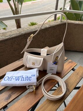 Off White Jitney Cream Bag